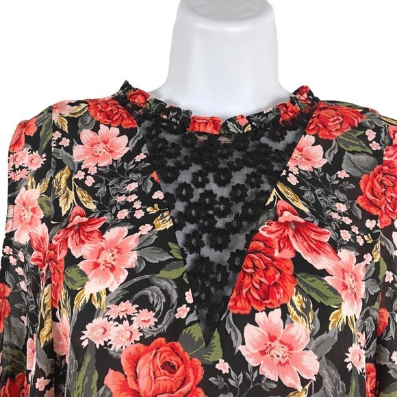 Torrid Georgette Tunic Tank Top Women's 5X Floral Sleeveless Chiffon NWT - Picture 4 of 11
